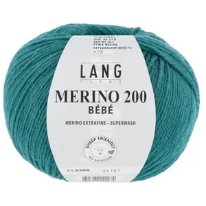 Pelote de laine à tricoter pour layette MERINO 200 BEBE - Lang Yarns 3... pas cher