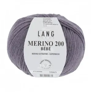 Pelote de laine à tricoter pour layette MERINO 200 BEBE - Lang Yarns 3... pas cher