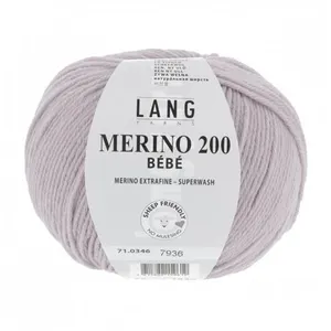 Pelote de laine à tricoter pour layette MERINO 200 BEBE - Lang Yarns 3... pas cher