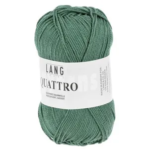 Non communiqué Fil à tricoter 100% coton QUATTRO - Lang Yarns(...) - 18 Vert pas cher