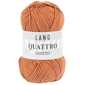 Fil à tricoter 100% coton QUATTRO - Lang Yarns 175 Orange - 175 Orange pas cher