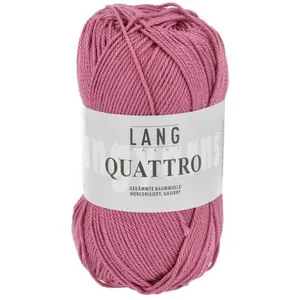 Non communiqué Fil à tricoter 100% coton QUATTRO - Lang Yarns(...) - 165 Rose pas cher