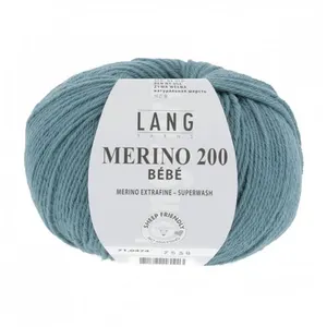 Pelote de laine à tricoter pour layette MERINO 200 BEBE - Lang Yarns 4...