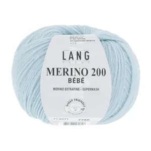 Pelote de laine à tricoter pour layette MERINO 200 BEBE - Lang Yarns 3... pas cher