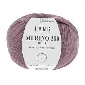Pelote de laine à tricoter pour layette MERINO 200 BEBE - Lang Yarns 4... pas cher