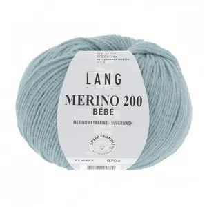 Pelote de laine à tricoter pour layette MERINO 200 BEBE - Lang Yarns 4... pas cher