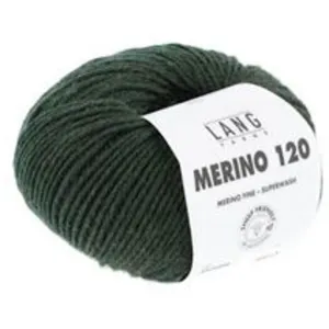 Pelote de Laine à tricoter MERINO + (PLUS) - Lang Yarns Vert (398) - V... pas cher
