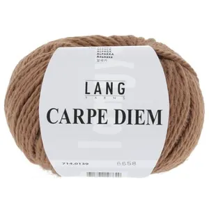 Pelote de Laine et Alpaga à tricoter CARPE DIEM - Lang Yarns 0139 Marr...