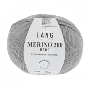 Pelote de laine à tricoter pour layette MERINO 200 BEBE - Lang Yarns 3...