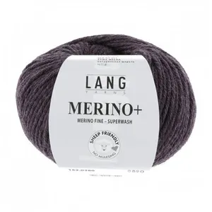 Pelote de Laine à tricoter MERINO + (PLUS) - Lang Yarns Violet (380) -... pas cher