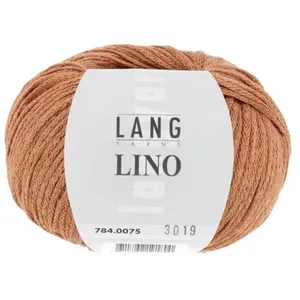 Pelote de lin à tricoter Lino - Lang Yarns 75 Orange - 75 Orange