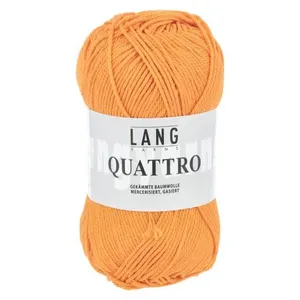 Non communiqué Fil à tricoter 100% coton QUATTRO - Lang Yarns(...) - 159 Orange pas cher