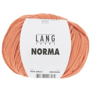 GENERIQUE Pelote de coton à tricoter Norma - Lang Yarns(...) - 61 Orange pas cher