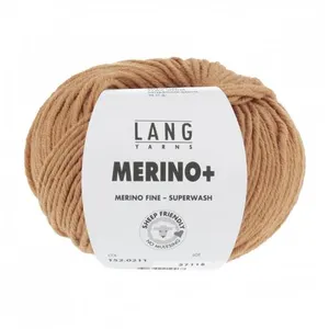 Pelote de Laine à tricoter MERINO + (PLUS) - Lang Yarns Jaune (211) - ... pas cher