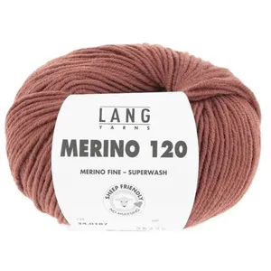 Lang Yarns Merino 120 - brique foncé 187 pas cher