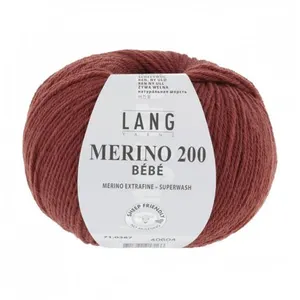 Pelote de laine à tricoter pour layette MERINO 200 BEBE - Lang Yarns 3... pas cher