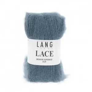 Pelote de Mohair et soie à tricoter LACE - 25 GR - Lang Yarns Bleu (33...