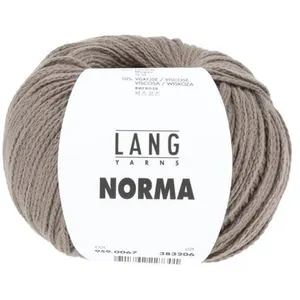 GENERIQUE Pelote de coton à tricoter Norma - Lang Yarns(...) - 67 Marron pas cher