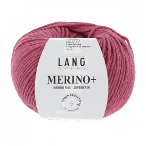 Pelote de Laine à tricoter MERINO + (PLUS) - Lang Yarns Rose (265) - R... pas cher