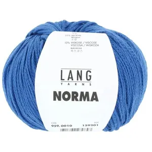 GENERIQUE Pelote de coton à tricoter Norma - Lang Yarns(...) - 10 Bleu pas cher