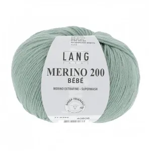 Pelote de laine à tricoter pour layette MERINO 200 BEBE - Lang Yarns 3... pas cher