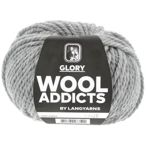 Pelote de Laine Vierge à tricoter GLORY - Wool Addicts 0003 Gris - 000... pas cher