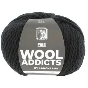 GENERIQUE Pelote de laine FIRE - 100GR - Wool Addicts(...) - 0004 Noir