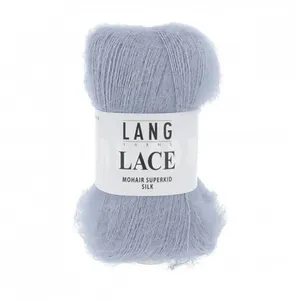 Pelote de Mohair et soie à tricoter LACE - 25 GR - Lang Yarns Bleu (13...