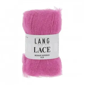 Pelote de Mohair et soie à tricoter LACE - 25 GR - Lang Yarns Rose (85... pas cher