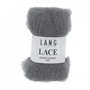 Pelote de Mohair et soie à tricoter LACE - 25 GR - Lang Yarns Gris (05... pas cher