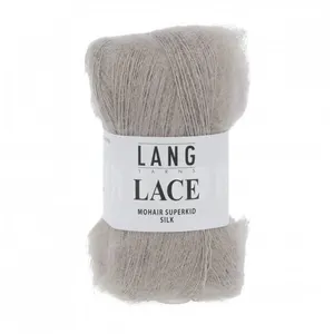 Pelote de Mohair et soie à tricoter LACE - 25 GR - Lang Yarns Gris (26...