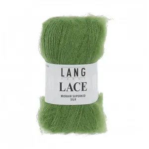 Pelote de Mohair et soie à tricoter LACE - 25 GR - Lang Yarns Vert (16... pas cher