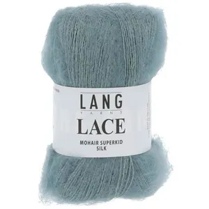 Pelote de Mohair et soie à tricoter LACE - 25 GR - Lang Yarns 0074 ble... pas cher