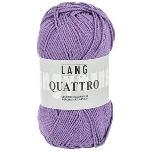 Non communiqué Fil à tricoter 100% coton QUATTRO - Lang Yarns(...) - 146 Violet pas cher