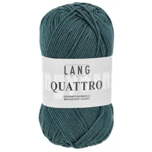 Non communiqué Fil à tricoter 100% coton QUATTRO - Lang Yarns(...) - 218 Bleu pas cher