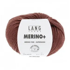 Pelote de Laine à tricoter MERINO + (PLUS) - Lang Yarns Rouge (076) - ... pas cher