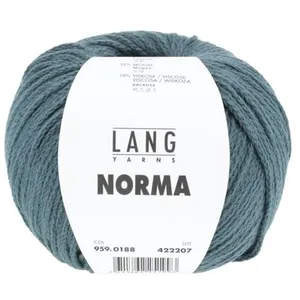 GENERIQUE Pelote de coton à tricoter Norma - Lang Yarns(...) - 188 Bleu pas cher