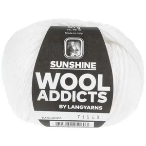 Pelote de Coton bio mercerisé SUNSHINE - Wool Addict 0001 Blanc - 0001...