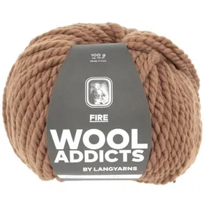 GENERIQUE Pelote de laine FIRE - 100GR - Wool Addicts(...) - 0015 Marron