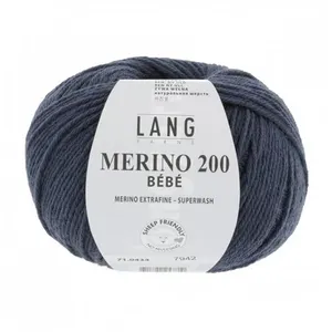 Pelote de laine à tricoter pour layette MERINO 200 BEBE - Lang Yarns 4... pas cher