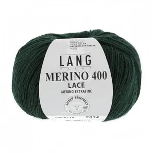 Pelote de Laine à tricoter MERINO 400 LACE - 25GR - Lang Yarns 118 Ver... pas cher