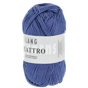 Non communiqué Fil à tricoter 100% coton QUATTRO - Lang Yarns(...) - 6 Bleu pas cher