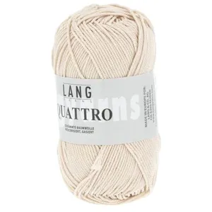 Non communiqué Fil à tricoter 100% coton QUATTRO - Lang Yarns(...) - 02 Ecru pas cher