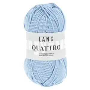 Non communiqué Fil à tricoter 100% coton QUATTRO - Lang Yarns(...) - 121 Bleu pas cher