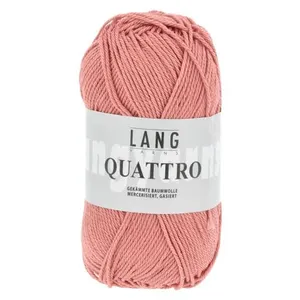 Non communiqué Fil à tricoter 100% coton QUATTRO - Lang Yarns(...) - 129 Rose pas cher