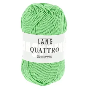 Non communiqué Fil à tricoter 100% coton QUATTRO - Lang Yarns(...) - 216 Vert pas cher