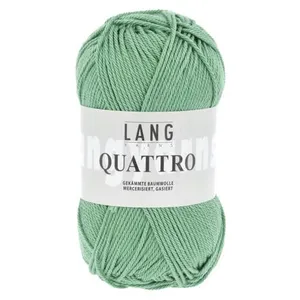 Non communiqué Fil à tricoter 100% coton QUATTRO - Lang Yarns(...) - 217 Vert pas cher