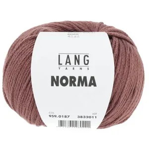 GENERIQUE Pelote de coton à tricoter Norma - Lang Yarns(...) - 187 Rouge pas cher