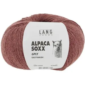 Pelote de laine Alpaca Soxx 6-PLY - 150GR - Lang Yarns 0060 Rouge Chin... pas cher