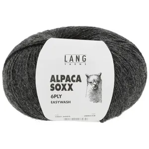 Pelote de laine Alpaca Soxx 6-PLY - 150GR - Lang Yarns 0005 Gris foncé...